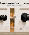 2 Pack Matte Black 1.6 Inch Large Bifold Closet Door Knobs With Wide 41mm Backplate For Full Coverage Renovation Ready Covers Old Marks And Exposed Screw Holes Easy Upgrade For Modern Closets, knob with backplate comparison
