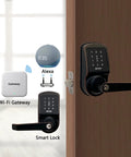 Keyless Fingerprint Smart Door Lock With Touchscreen Keypad And Auto Locking For Home Office Airbnb And Rental Properties Aged Bronze Finish