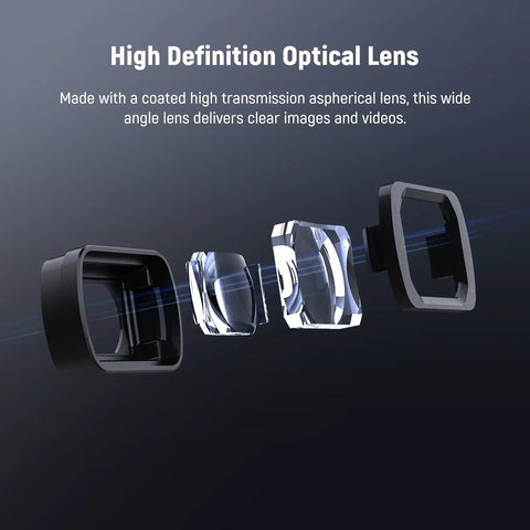 ND Filter Set With 0.75x Wide Angle Lens 108 Degree FOV Includes ND16 ND64 ND256 And CPL For DJI Osmo Pocket 3 And Pocket 4 lens components