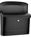 Locking Wall Mounted Mailbox for Outdoor Use in Black, Tough as Nails Heavy Duty Galvanized Steel, Weatherproof and Rust Resistant