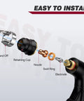 Exploded view of IPT60 Plasma Cutter Torch Consumables.045 Inch Tip Set components including nozzle, swirl ring, electrode