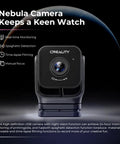 Front view of Nebula Camera For 3D Printing With Real Time Monitoring And Time Lapse Spaghetti Detection Cloud WiFi Plug.