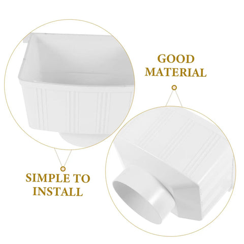 Rainwater Downspout Bracket PVC Rectangular Drain Pipe For Greenhouse Rainwater Catcher Diverter Kit To Help Your Villa Manage Water Runoff And Maximize Collection With Easy Install And Sleek Modern Look