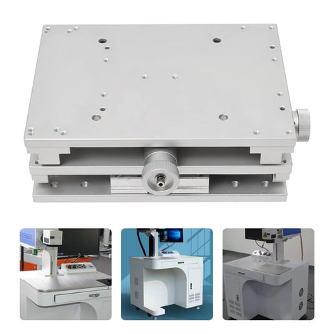 Dual Axis Aluminum Workbench For Pro Grade Precision Laser Marking And Optical Lab Use With 2D Positioning Table and Handwheel Control