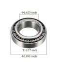 2Pcs LM501349 LM501310 Tapered Roller Bearing Set 1.625 X 2.891 X 0.77 Inch Chrome Steel Cone with dimensions shown.