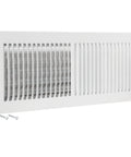 Heavy Duty 16 By 6 Inch Duct Opening Air Vent Cover For Wall Or Ceiling With Two Way Airflow Solid Steel HVAC Register White Finish Adjustable Dampers And Louvers For Custom Air Direction