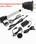 IP44 Rated 24V DC Linear Actuator With 250mm Stroke, 100 Kg Max Push And Pull, motor kit, wiring, and plug for recliners
