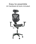 Ergonomic Mesh Task Chair With Lumbar Support And Adjustable Height For All Day Comfort, Breathable Black Office Seat