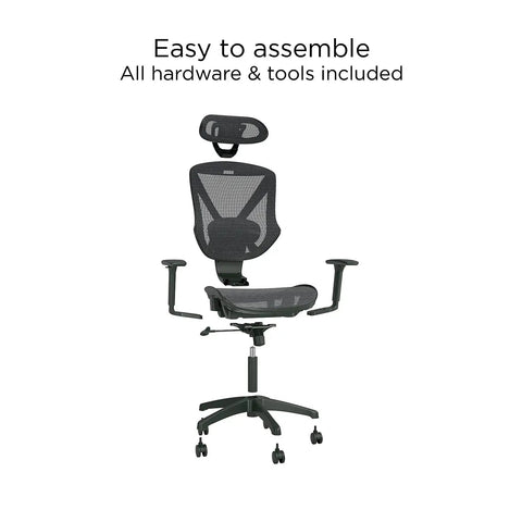 Ergonomic Mesh Task Chair With Lumbar Support And Adjustable Height For All Day Comfort, Breathable Black Office Seat