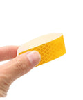 Top Shelf Golf Cart Reflector Strips Slick Peel N Stick Decal Kit With Heavy Duty Waterproof Glue Quick Install For Yamaha Ezgo Club Car showcasing a yellow adhesive strip.
