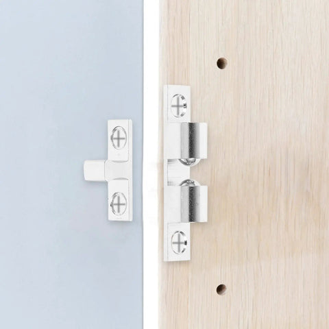 4 Pack Door Ball Cabinet Catches Latch In Copper, Heavy Duty Tension Door Hardware For Smooth Operation, Durable Ball Roller Latches For Cabinets And Closets, Long Lasting Copper Construction installed on door frame