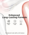 Pro Grade Poly Gel Nail Kit With 3 Colors Clear White Apricot Slip Solution 24 Nail Forms shown with long-lasting formula benefits