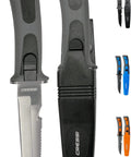 Stainless Steel Diving Knife With Locking Sheath For Leg Attachment Vigo Designed For Scuba And Spearfishing Includes Two Leg Straps 4.6 Inch Blade 9 Inch Overall Ocean Ready Marine Grade Steel Built For Tough Seas