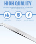 Tweezers from All In One Sewing Machine Cleaning Kit With Tweezers Double Headed Lint Brush And Four Mini Screwdrivers Flathead And Phillips