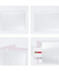 White Pearlized Bubble Mailers 14x16 Inch With 4 Inch Flap Waterproof Shockproof Padded Envelopes assorted showing mailer design