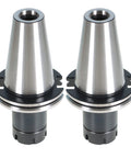 Two CAT50 ER32 100mm Collet Chucks For CNC Milling Lathe Tool Holders, 4 Inch Gage Length, 0.0001 Inch Precision