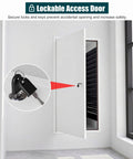 Lockable access door showing key lock mechanism for Heavy Duty Steel Drywall Access Door And Lockable Maintenance Hatch For Attic Kitchen Or Bathroom Wall Featuring Secure Key Combo And Hassle Free Install Setup 28 By 54 Inches.