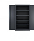 All Steel Tool Storage Cabinet With Adjustable Shelves For Garage And Workshop, Heavy Duty Metal Cabinet To Keep Tools, Hardware, And Supplies Neatly Organized In A Stable Enclosed Unit, open front view