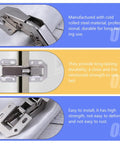 Close-up of a six pack 4 inch thickened metal cabinet door hinge for kitchen and home showing no screw install feature