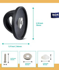 Universal Slow Cooker Lid Knob Replacement With Screw Kit, shown with dimensions and included parts, heat-resistant bakelite handle.
