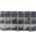 450 Piece O-Ring Kit AS568-003 To 020 Buna N NBR 70A Seals Set With 18 Sizes From 1/16 Inch ID Oil And Fuel Resistant Small Inch O-Rings For Hydraulic Pneumatic Automotive Sealing Case Included
