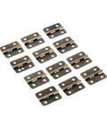 Rotating Concealed Cabinet Hinges Set, 12 Pcs 4 Hole Wood Box Case Door Hardware 19x16mm With Screws, top view