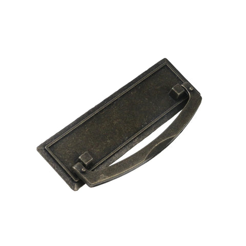 4 Pcs Drawer Ring Pull Handles In Antique Bronze Durable Zinc Alloy Cabinet Hardware For Dresser And Cupboard 120mm Length