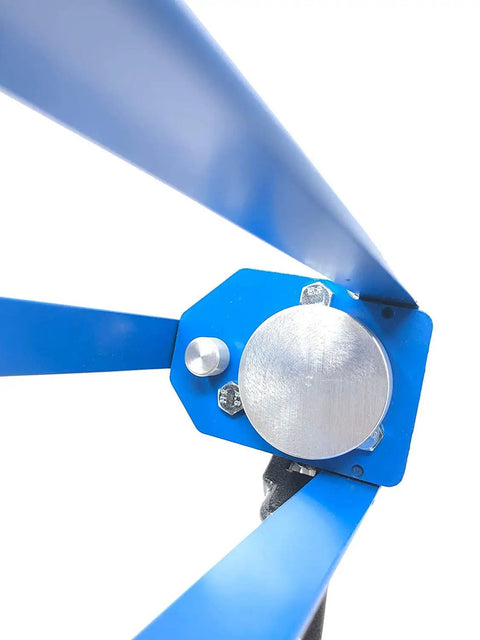 Top view of Heavy Duty All Metal Adhesive Dispenser Gun For 250mL Cartridges, blue frame showcasing the robust construction.