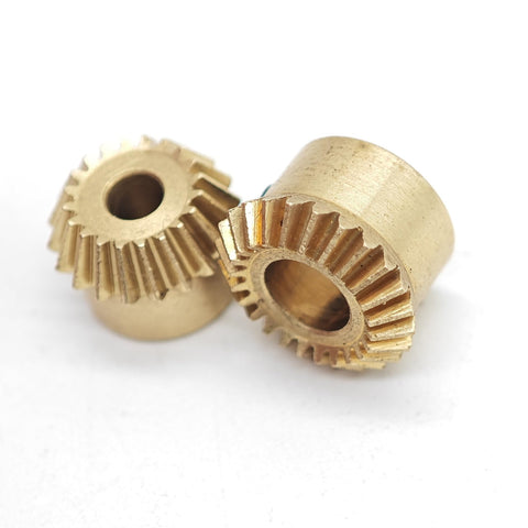 0.4 Module Straight Bevel Gear Copper 0.4M 90 Degree Miter Pinion 1 To 1 Transmission Conical Bevel Gear For DIYers, Smooth Torque Transfer, Precise Operation, Easy Mounting, 12T 1MM Bore