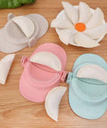 Hassle Free Wheat Straw Dumpling Press Three Sizes Foldable Kitchen Gadget for quick homemade ravioli with various colors.