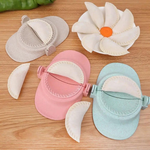 Hassle Free Wheat Straw Dumpling Press Three Sizes Foldable Kitchen Gadget for quick homemade ravioli with various colors.