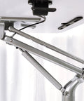 Legit Sturdy Height Adjustable Laptop Desk With Quick Pneumatic Lift arm detail, showcasing smooth mechanism for seamless sit stand setup.