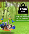 Children on swing using Silent Ball Bearing Swing Hangers, Heavy Duty 360 Degree Rotating Swing Swivel Hooks For Wooden Playsets.