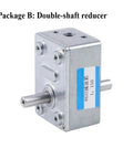 Heavy Duty Right Angle Worm Gear Reducer Delivering Hella Torque And Rock Solid Metal Gears For 6Mm D Shaft DC Geared Motor Kits, double-shaft design.