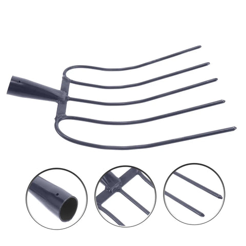 Versatile Grass Fork For Farm And Garden, Durable Manure Forks Easy To Use For Grassland Cleanup, Heavy Duty Steel Tines