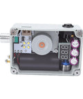 Inside view of Sturdy Hand Crank Generator And Emergency Usb Charger With Blazing Bright Led Light showcasing components.