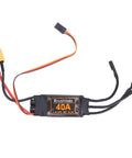 Badass 40A Rc Esc Controller With Dead On Throttle Setup Specs Sg90 Micro Servo Kv2200 Brushless Motor Pair And 6035 Propeller Kit, close-up view of ESC.