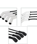 Dazzle Your daily ride with this 8Pcs 9070C Extreme Wire Kit Silicone Sleeve For GM LS LT Engine Upgrades Boost Power And Performance With Premium Hookup That Slaps While Resisting Heat Like A Boss. 8-piece silicone spark plug wire kit, white and black, for GM LS LT engines