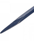 Close-up of Hexagonal Connecting Bar Sleever Bar 32 Inch Steel Crowbar chisel end, manganese steel, heavy-duty prying tool