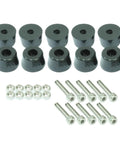 30 Pack Rubber Furniture Feet Bumpers With M4x30mm Hex Socket Screws And Nuts, Black Rubber And Metal Floor Protectors For Hardwood Floors