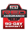 JET Red Assurance warranty badge, 90-day warranty for Bi-Metal Bandsaw Blade 1 Inch Wide 0.035 Inch Thick 130 Inch Long 4/6VT Teeth