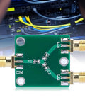 Badass Two Way RF Power Splitter With Rock Solid SMA Connectors and Reliable Resistance Power Divider for Industrial Builds Guaranteeing Sweet Signal Distribution from DC to Five GHz Straight Up with dual output ports.