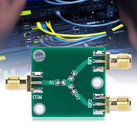Drop In Ready Two Way Power Splitter Module With Solid And Crisp Dc To 5Ghz Rf Signal Division And Reliable Sma Connector For Heavy Duty Industrial Applications displayed on a circuit board.