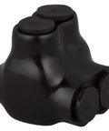 Beefy Heavy-Duty Black Insulated 2 Conductor Single-Side Entry Splice for 4 to 14 AWG Wire Range Durable Rubber Vinyl Coated