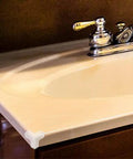 Clear PVC corner protector on bathroom sink from 16 Pcs PVC Corner Protectors For Furniture With Adhesive Installation Clear Edge Guards For Tables