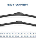 Badass Slick Streak Free Windshield Wiper Blades Front Rear Set For All Season Driving With Easy Peasy Install, 18 inch size.