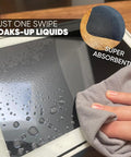 Gray lens/screen cleaning cloth, 8x8 inches, microfiber suede, 10-pack for cameras and device screens, Amazon