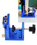 Rock Solid Oblique Hole Locator And Pocket Hole Jig Kit For Precise Woodworking Joint Alignment showcasing adjustable aluminum design.