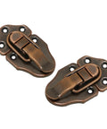Vintage Red Bronze Toggle Latch For Wood Jewelry Box Suitcase Clasp Hardware With Screws Solid Zinc Alloy Locking Clip For Trunk DIY Projects Secure Fastener Sturdy Design Easy Install Heavy Duty Craft Supplies, shown from an angled view.