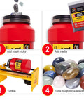 15 Pound Rock Tumbler Kit With Grit Included, Heavy Duty Rock Polisher Machine For Adults, steps to polish stones